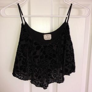 Pins and Needles Velvet Crop Top Size Medium